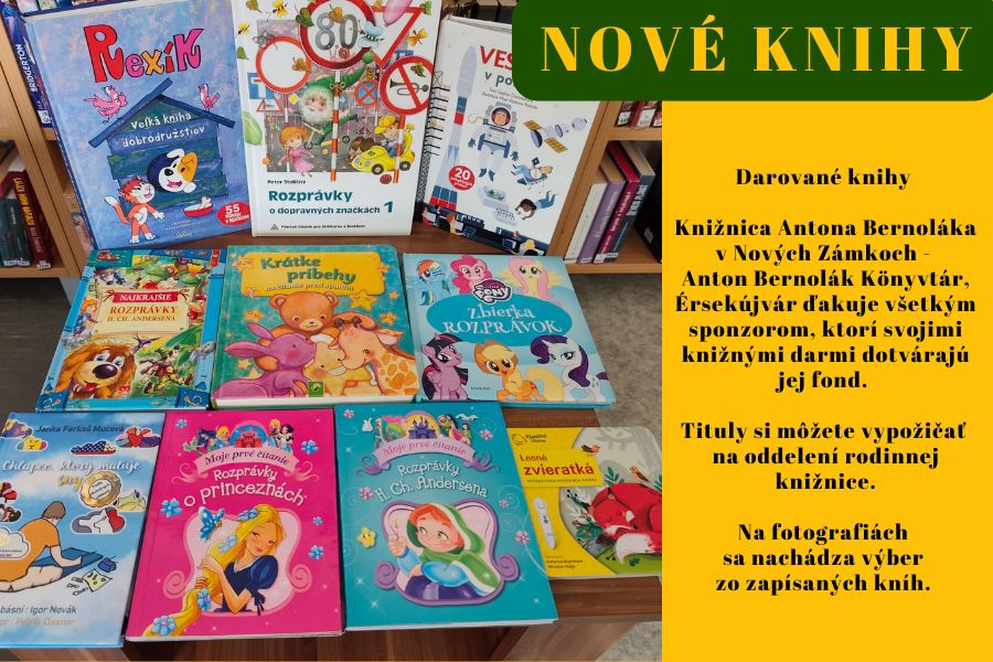 Nové knihy – Darované knihy