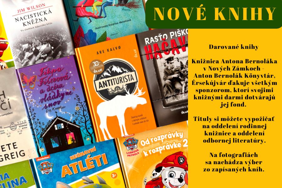 Nové knihy – Darované knihy