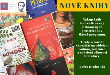 Nové knihy – Zakúpené knihy - titulné foto