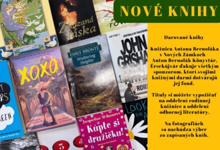 Nové knihy – Darované knihy - titulné foto