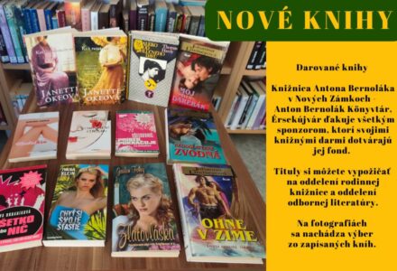 Nové knihy – Darované knihy - titulné foto