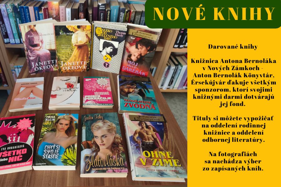 Nové knihy – Darované knihy
