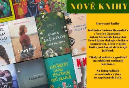 Nové knihy – Darované knihy - titulné foto