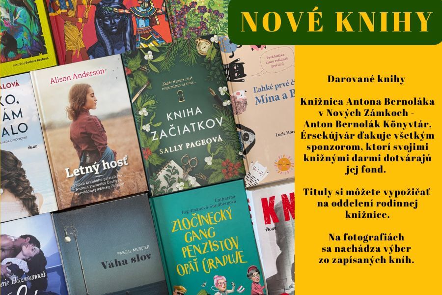 Nové knihy – Darované knihy
