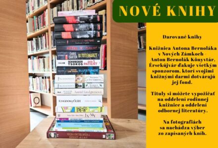 Nové knihy – Darované knihy - titulné foto