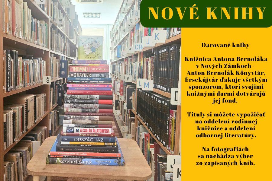 Nové knihy – Darované knihy