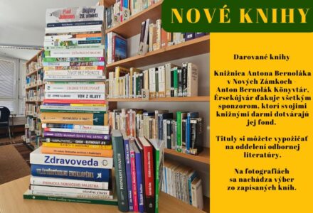 Nové knihy – Darované knihy - titulné foto