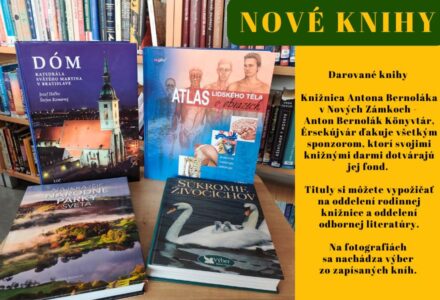 Nové knihy – Darované knihy - titulné foto