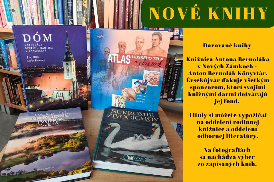 Nové knihy – Darované knihy
