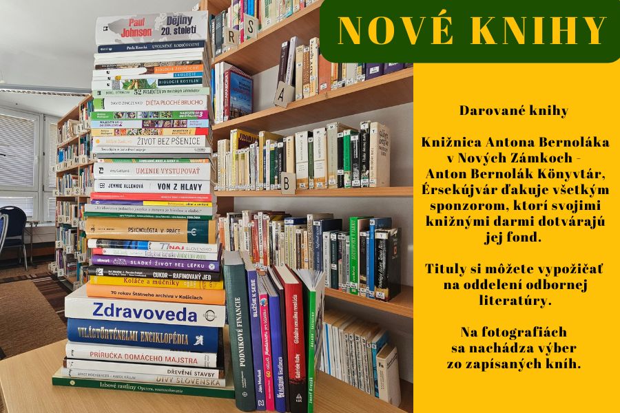Nové knihy – Darované knihy