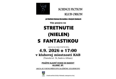 Science fiction klub Orion – Stretnutie (nielen) s fantastikou - titulné foto