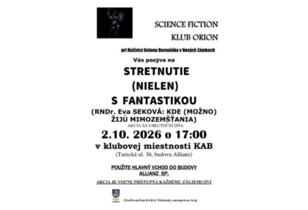 Science fiction klub Orion – Stretnutie (nielen) s fantastikou - titulné foto