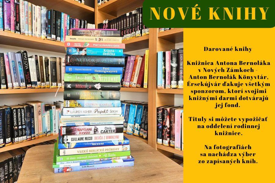 Nové knihy – Darované knihy