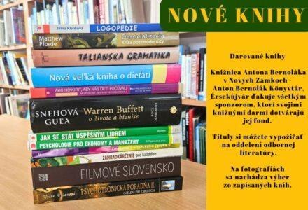 Nové knihy – Darované knihy - titulné foto
