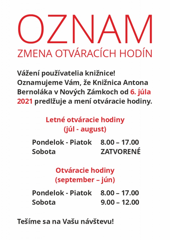 zmena otvaracich hodin - titulný obrázok