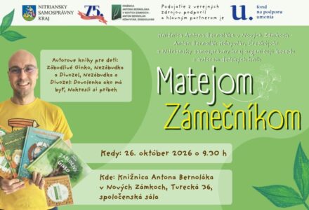 Beseda s autorom Matejom Zámečníkom - titulný obrázok